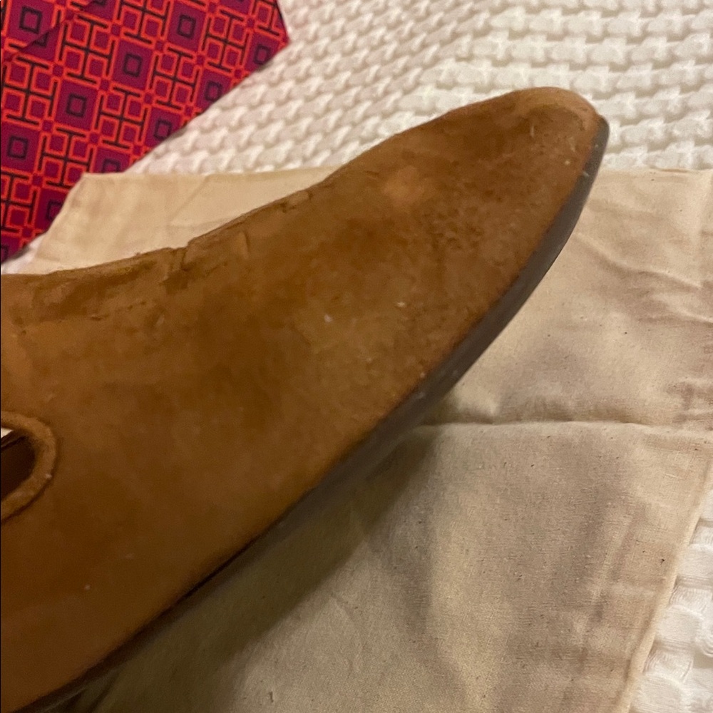 Tory Burch Brown Suede Loafers smoking slipper 9.5 rhum 200 - Picture 10 of 14